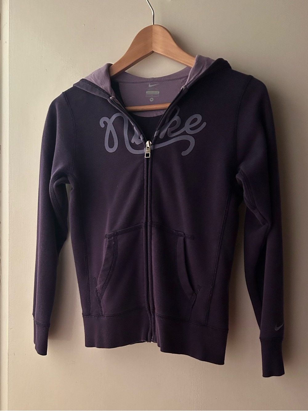 Nike Girls' Dark Purple Hooded Zip Jacket